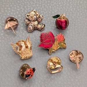 Tiny Tack Pin Collection Of 8